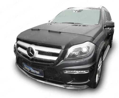 Vista 4 de AB3-00151c - Brasier de capucha con aspecto de fibra de carbono, compatible con Mercedes GL GLS X166 2012-2016 con máscara de nariz frontal