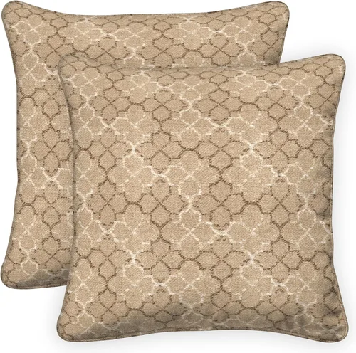Honeycomb Juego de 2 fundas de almohada cuadradas para exteriores, 18 x 18 pulgadas, fundas de almohada con forma de almendra para muebles de patio