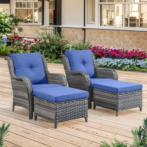 Vista 109 de Belord Mesa auxiliar pequeña para exteriores, mesa de mimbre de vidrio templado, mesa de centro impermeable para patio, mesa auxiliar de ratán