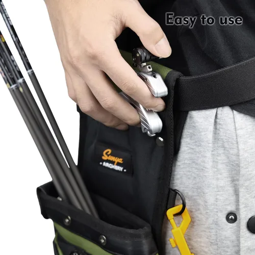 Vista 7 de SUNYA X510 Carcaj de Flechas para Campo y Competencia de Cadera Carcaj de Tiro con Arco de 3 Ranuras Sin Ruido con Sistema de Almacenamiento