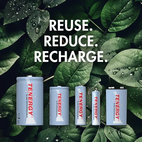 Vista 2 de Tenergy Batería AA AAA C D 9V, combo de baterías recargables NiMH, paquete de 68, paquete de 24 pilas AA, paquete de 24 celdas AAA, 8 celdas C
