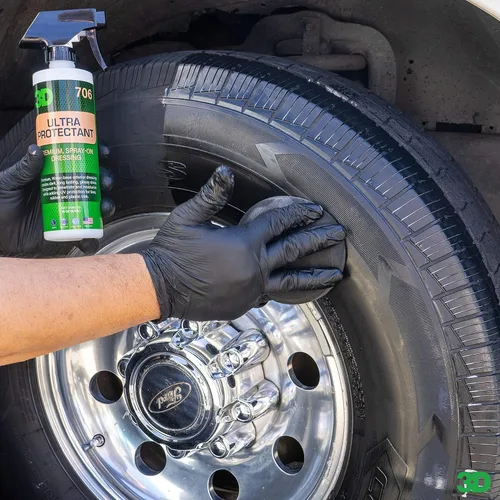 Vista 3 de 3D Aerosol Ultra Protectante Abrillantador de Neumáticos – Abrillantador de Neumáticos de Alto Brillo a Base de Agua Protección UV de Larga
