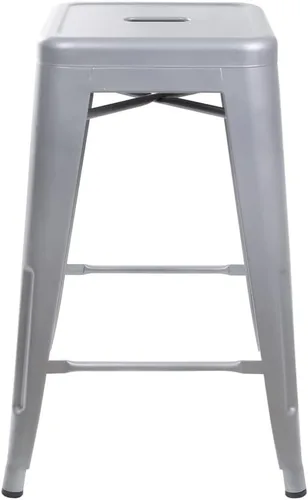 Vista 97 de GIA Taburete de mostrador sin respaldo de 24 pulgadas, cantidad de 4, bronce con asiento de madera clara