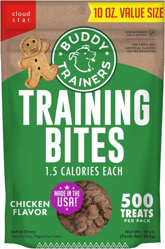 Vista 12 de Buddy Biscuits Bocadillos de entrenamiento para entrenadores, golosinas suaves y masticables para perros, sabor a carne de res, bolsa de 10 onzas