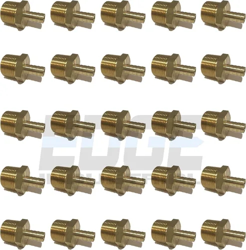 Vista 3 de Manguera de 1/2" ID a 1" macho NPT MNPT recto latón combustible de montaje de aire/agua/aceite/gas/WOG (cantidad 1)