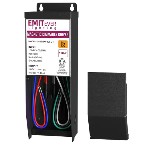 Vista 11 de EMITEVER Controlador LED magnético regulable de 200 W, fuente de alimentación magnética de transformador de 24 V, 120 VCA a 24 VCC, compatible
