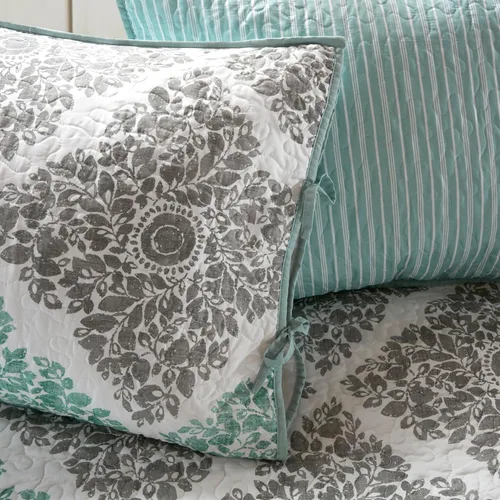 Vista 5 de Madison Park Juego de funda para sofá cama, diseño casual acolchado de doble cara, ropa de cama para todas las estaciones con falda de cama, fundas