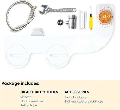 Vista 5 de Boss Bidet Revolution Cool Water. Accesorio de bidé para inodoro. Diseño de lujo, rociador de bidé de baño para inodoro, apagado automático,