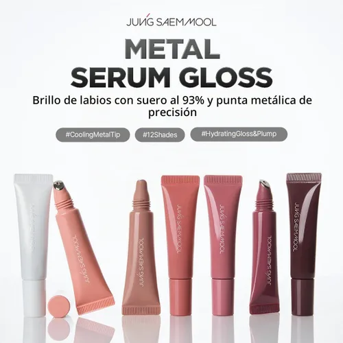 Vista 2 de LIP-PRESSION Metal Serum Gloss Brillo de labios coreano (Berry Moon)