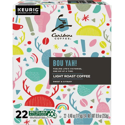 Vista 7 de Caribou Coffee Bou-Yah, Keurig Cápsulas K-Cup de una sola porción, 22
