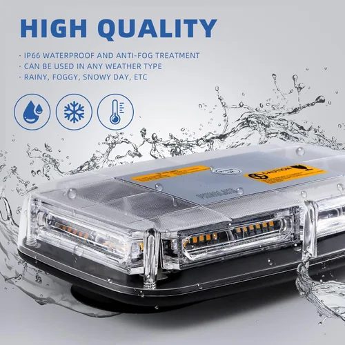 Vista 3 de 72 luces LED estroboscópicas de baliza de emergencia para techo, 12-24 V, alta visibilidad, advertencia de seguridad, mini barra de luz