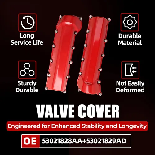 Vista 4 de MITZONE Cubierta de válvula de aluminio compatible con Chrysler Aspen Dodge Dakota Durango Ram 1500 Durango Jeep Commander Grand Cherokee 4.7L