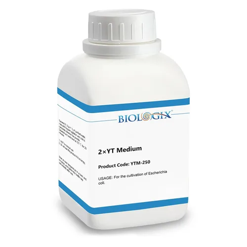 2xYT mediano, polvo para laboratorio, 8.82 oz/botella, triptona, extracto de levadura y cloruro de sodio, 1 botella/caja