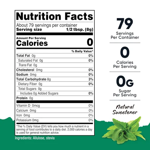 Vista 2 de Nutricost Stevia de despensa con alulosa (1.4 libras) Edulcorante natural, sin gluten, sin OMG