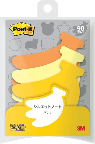 Vista 10 de 3M SSS-AM Post-it Strong Adhesive Sticky Notes Silhouette Design Candy 1.9 x 2.7 inches (47 x 69 mm), 30 Sheets x 3 Pads
