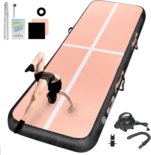 Vista 19 de Colchoneta de Gimnasia Inflable 10ft/13ft/16ft/20ft/ Colchonetas de Pista de Volteretas de Aire 4/8 pulgadas de Grosor para Uso