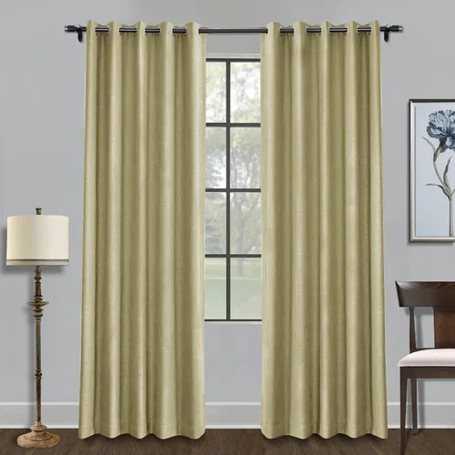 Vista 24 de Fcosie Cortinas opacas para dormitorio, cortinas de lino, 2 paneles de cortina con aislamiento térmico con ojales, cortinas de ventana con reducción