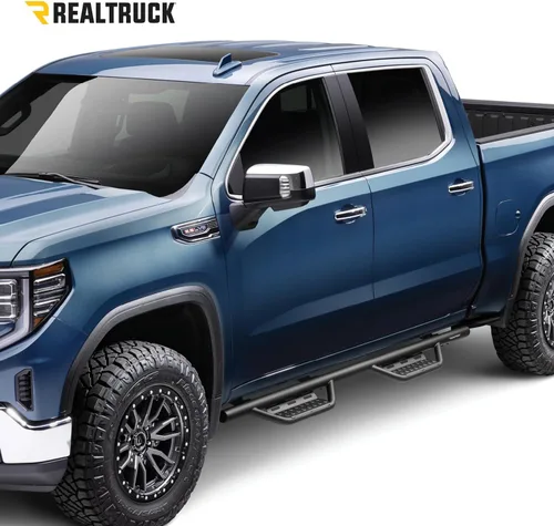 Vista 2 de N-Fab Nerf Steps RS Negro texturizado, longitud de la cabina 119418012 Compatible con Chevrolet 2019-2022, GMC 1500, 2020-2021 2500 / 3500