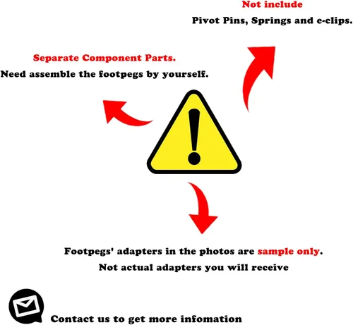 Vista 7 de MCMOTOPARTS M-PRO Passenger Rear Footpegs Foot Pegs Black Compatible with Scrambler 1100 Sport PRO 2020-2021 20 21