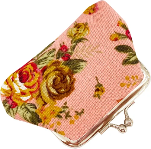 Vista 5 de MIAO JIN 8 monederos de regalo con cierre Kiss Lock Cambio Mini monedero Vintage baratijas bolsa, Floral