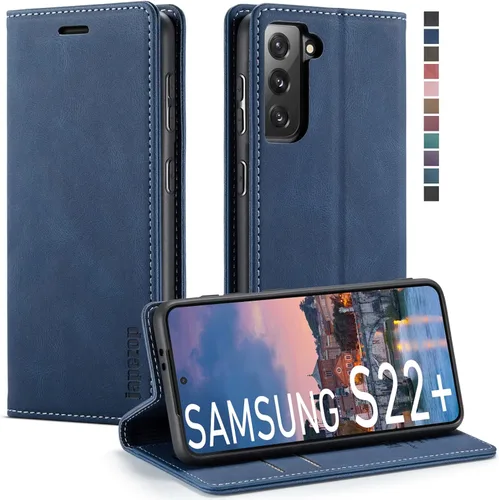 Vista 26 de Funda tipo cartera para Samsung Galaxy S22 5G con tarjetero y función atril, bloqueo magnético RFID, funda de piel con tapa para Galaxy S22 5G