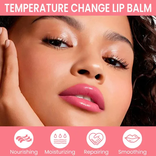 Vista 4 de BINGBRUSH Lápiz labial que cambia de color, tamaño Queen, humectante de larga duración, cuidado de los labios, bálsamo labial mágico, brillo labial