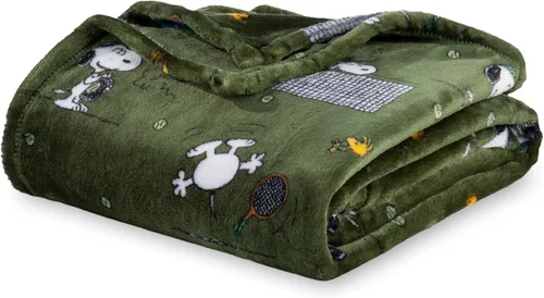 Vista 25 de Berkshire Peanuts® VelvetLoft® - Manta extragrande para niños con el adorable personaje de Snoopy de peluche, clase de arte de Snoopy de Peanuts