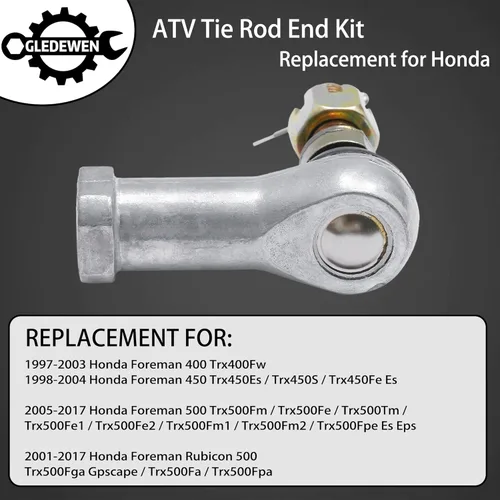 Vista 2 de Kit de extremo de barra de acoplamiento, compatible con Honda Foreman 400/450 / 500 1997-2017, Honda Foreman Rubicon 500 2001-2017, dos
