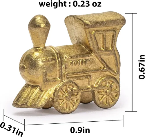 Vista 5 de Yellow Mountain Imports Metal Die-Cast Mexican Train Domino Train Markers - Set of 8