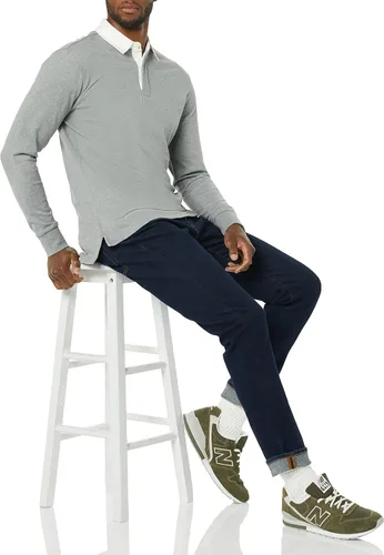 Vista 3 de Tienda Essentials Men's Organic Cotton Long Sleeve Rugby Top (Previously Tienda Aware)
