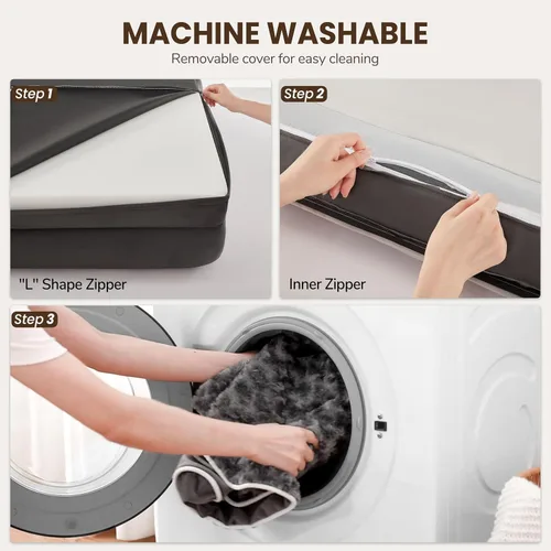 Vista 7 de Camas Grandes para Perros de Tamaño Grande, Cama Ortopédica XXL XL para Perros de Tamaño Mediano, Sofá Sillón Grande Impermeable con Funda Extraíble