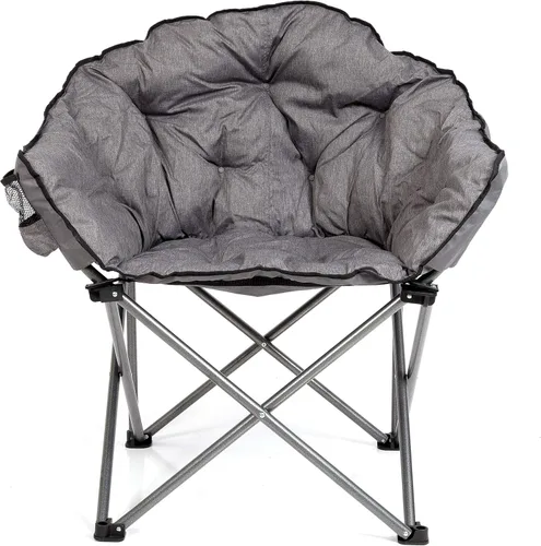 Vista 6 de MacSports C932S-129 Silla de Club de Patio Plegable con Cojín Acolchado para Exteriores, Gris