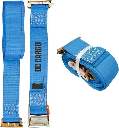 Vista 18 de DC Cargo Mall 2 correas E-Track, correas de amarre de carga con hebilla de leva de 2 pulgadas x 12 pies para sistemas de amarre ETrack en camiones