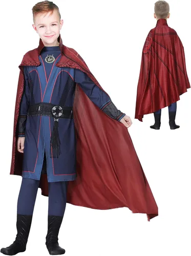 Lydoesy Kids Strange Cosplay Costume Dr Costume Jumpsuit Cloak Outfit Halloween for Boys