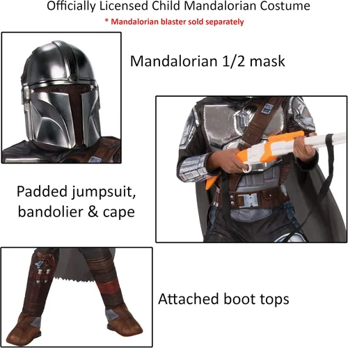 Vista 2 de Rubie's Star Wars - Disfraz de Mandalorian Beskar Armor para niños