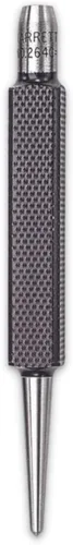Vista 8 de Starrett Punzón Central de Acero con Vástago Redondo y Agarre de Dedo Moleteado - Acero Endurecido y Templado, 0-4" de Longitud, 1/16, 5/64, 3/32