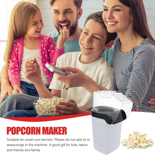 Vista 9 de HEMOTON Automatic 110v Popcorn Machine for Home Use, Small White Domestic Popcorn Maker with US Plug, Electric Snack Popper Suitable for Parties and