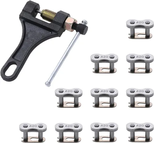 KAMIER Cadena 420 Master Connect Link Breaker para Coleman CT200U BT200X Baja 196 212cc Mini Bike Go Kart TaoTao Coolster Ice Bear Suzuki SSR TTR
