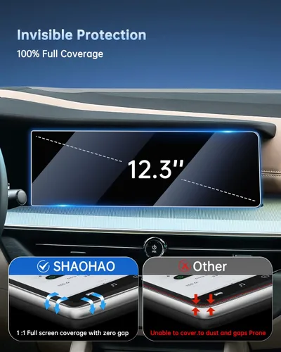 Vista 159 de SHAOHAO 2 protectores de pantalla para Nissan Frontier 2023 2024