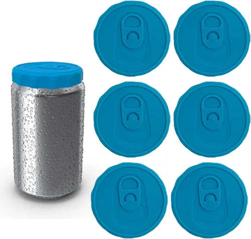 Vista 13 de 6 unidades de tapas de lata de silicona para refrescos, tapas de lata de silicona reutilizables y libres de BPA para bebidas, protector y tapón