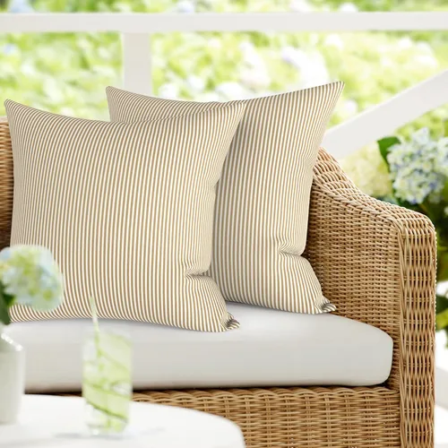Vista 37 de DYTXIII Paquete de 2 almohadas lumbares impermeables para exteriores con rellenos, 12 x 20 pulgadas, almohada decorativa rectangular para patio