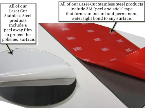 Vista 3 de QAA es compatible con Cadillac CT6 2016-2020 8 piezas de panel basculante de acero inoxidable, kit inferior, 3.125 pulgadas - 3.875 pulgadas