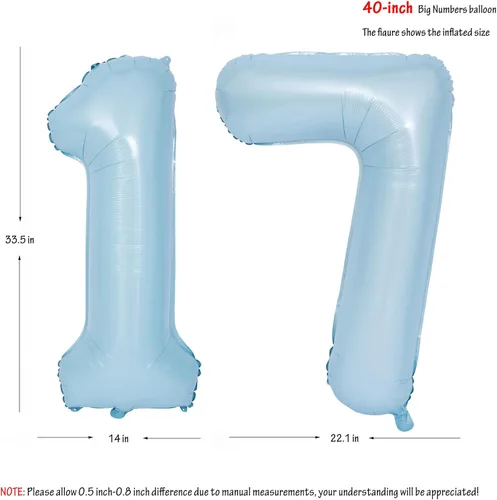 Vista 406 de Globos de 40 pulgadas con números de caramelo, papel de aluminio de helio, globos de látex de Mylar para fiesta de cumpleaños, decoración digital 0