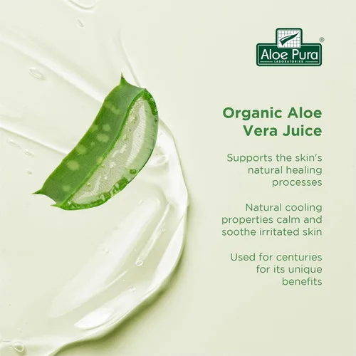 Vista 3 de Aloe Pura Gel de piel de aloe vera orgánico 3.4 fl oz