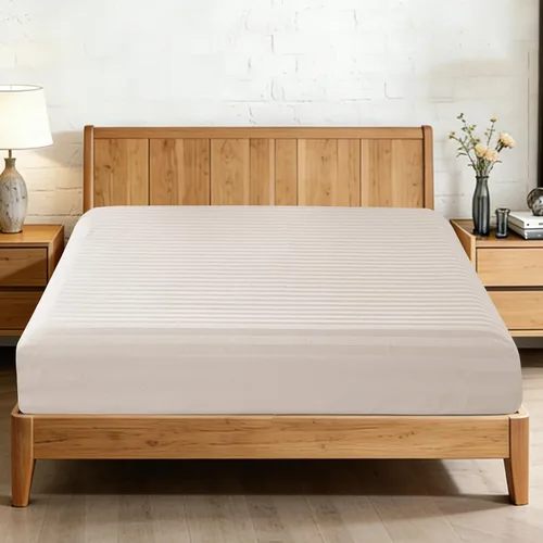 Vista 9 de Sábana Bajera Ajustable Solamente King Dividido/Paquete de 2 Twin XL, 100% Algodón Egipcio, 600 Número de Hilos, Bolsillo Profundo de 8"-16", Sábana