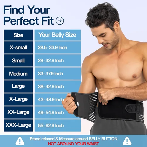 Vista 4 de Soporte de espalda para aliviar el dolor de espalda baja Cinturón de apoyo lumbar de ciática para hombres y mujeres, soporte de espalda ajustable