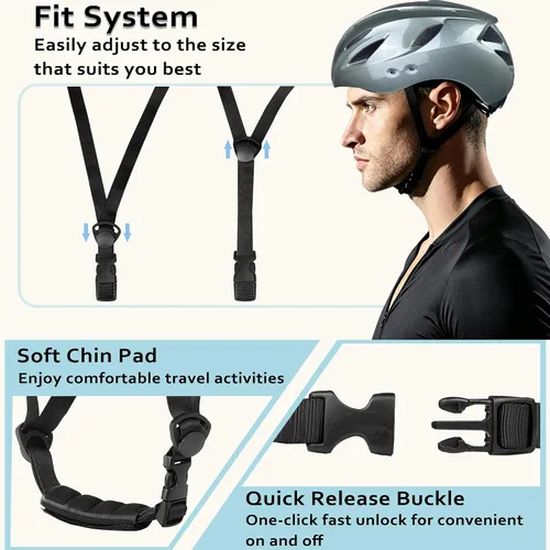 Vista 3 de Casco de bicicleta para hombre adulto, protección de seguridad