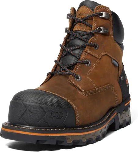 Timberland PRO Botas de trabajo industriales Boondock Soft Toe WP de 6 pulgadas para hombre