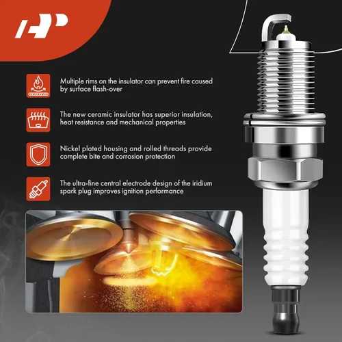 Vista 5 de A-Premium 2 bobinas de encendido y 4 bujías de iridio compatibles con Mitsubishi Outlander 2003, Mirage 1997-2002, Lancer 2002-2007, Eclipse