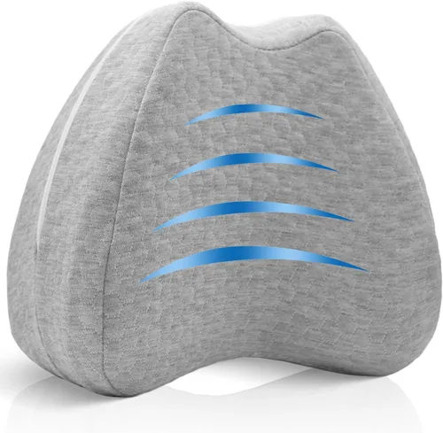 Vista 8 de QISHFEN Almohadas de espuma para rodillas y piernas, almohada de apoyo para dormir para dolor de espalda, almohada de piernas para dormir de lado